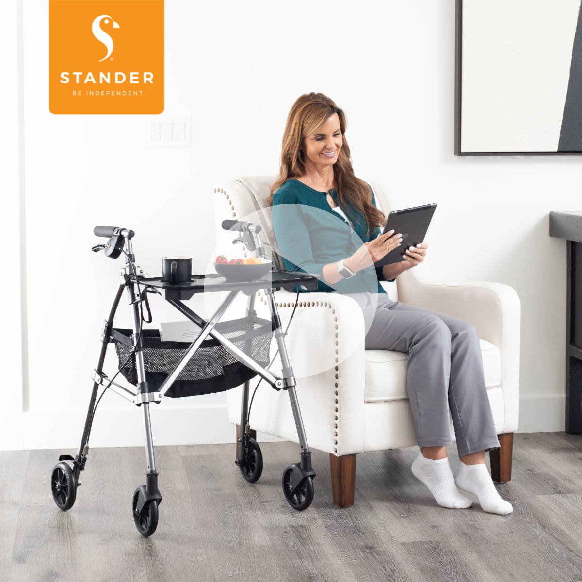 Wonder Indoor Rollator with Tray